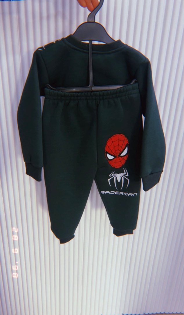 Erkek Çocuk Siyah Spiderman Sweatshirt ve Eşofman - Görsel 2