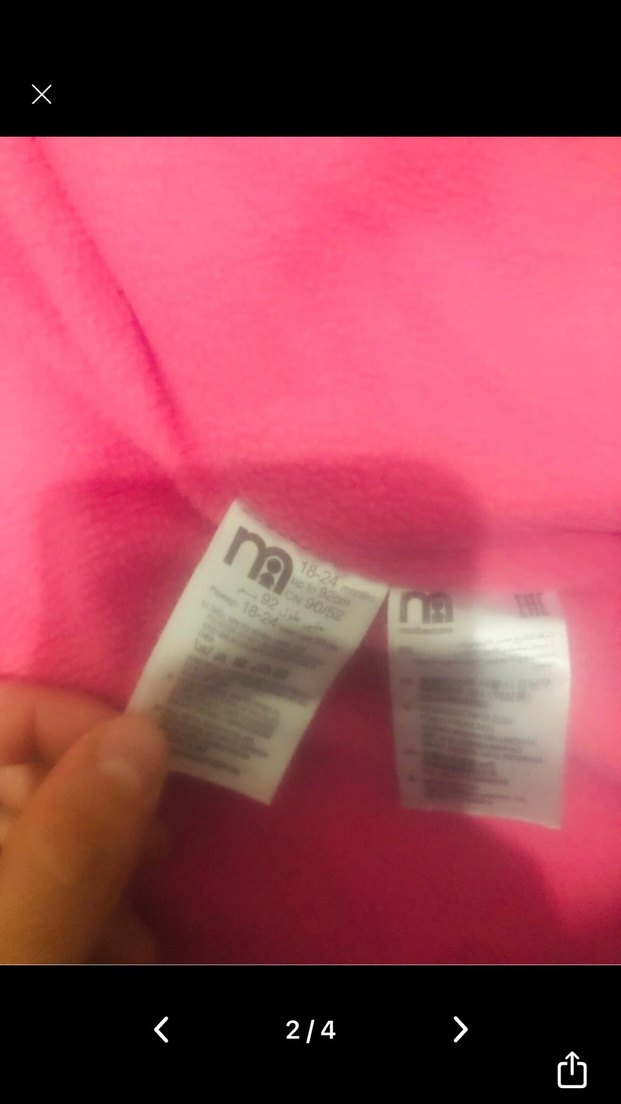 Kız Çocuk Pembe Kapüşonlu Baskılı Mont - Görsel 3