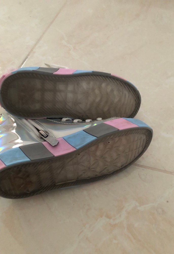 Kız Çocuk Gri Bağcıklı Spor Ayakkabı - Görsel 4