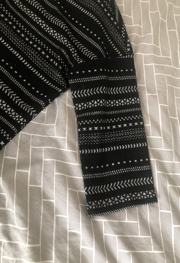 Mango Siyah kapti Kollu Örgü Kadın Elbise - Görsel 4