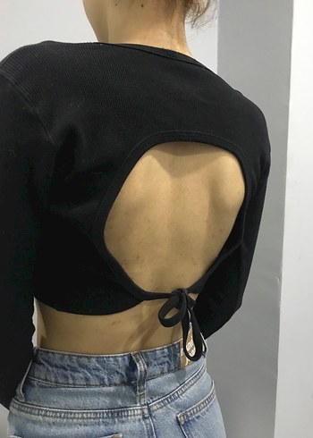 Siyah Uzun Kollu bluz - Görsel 3