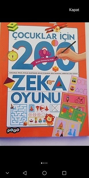 Kitap 3-4 yaş zeka kitabı