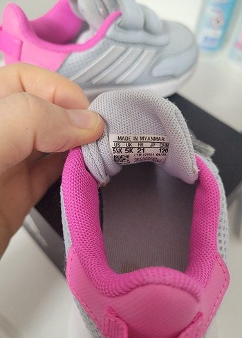 Kız Çocuk Gri-Pembe Spor Ayakkabı - Görsel 4