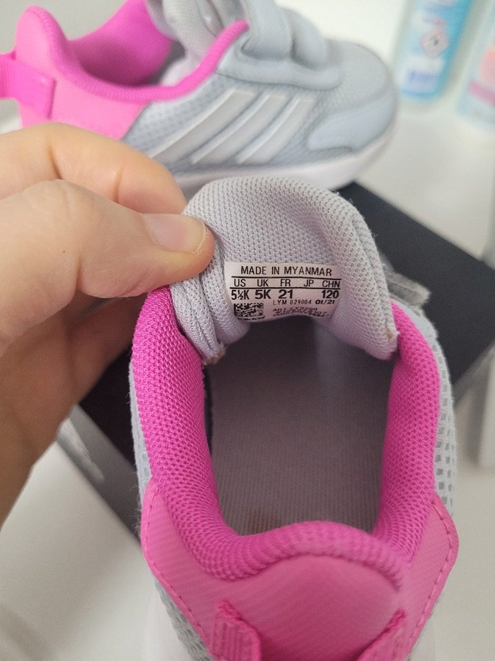 Kız Çocuk Gri-Pembe Spor Ayakkabı - Görsel 4