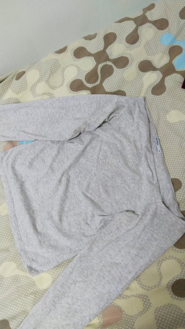 Addax Gri Asimetrik Yaka Uzun Kollu Kadın Bluz - Görsel 2