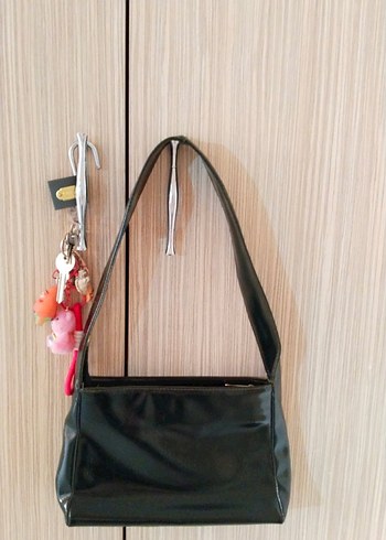 Koyu yeşil omuz çantası - Görsel 3