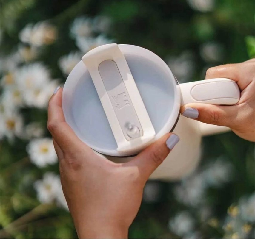 Beyaz Stanley Kulplu Termos Bardak - Görsel 3