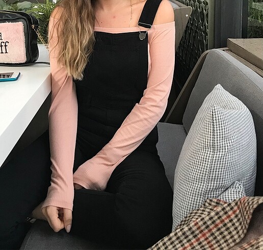 Stradivarius Siyah salopet