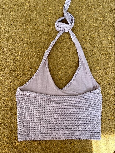 Pull and Bear Crop boyun bağlamalı örgü tshrt