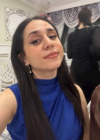 Lacivert uzun  elbise - Görsel 3