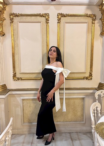 Uzun siyah elbise - Görsel 3