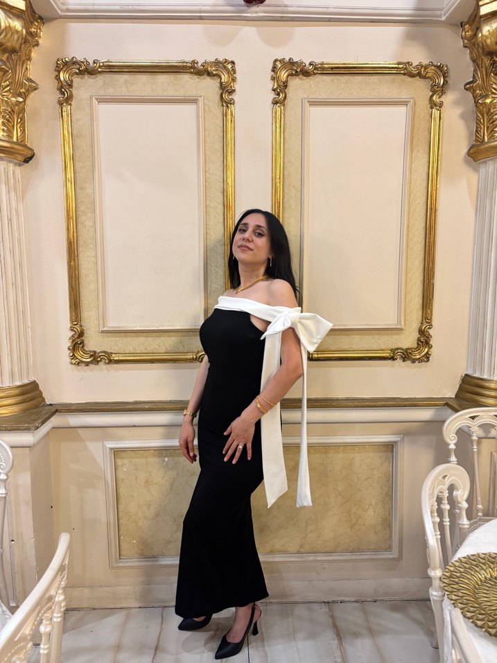 Uzun siyah elbise - Görsel 3