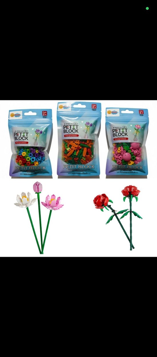 Renkli Petit Block Çiçek Seti - Görsel 3