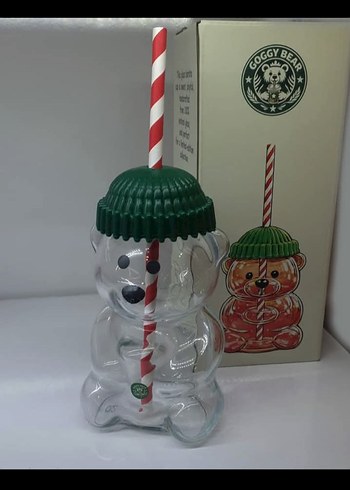 Renkli Ayı Figürlü Bardak ve Pipet - Görsel 3