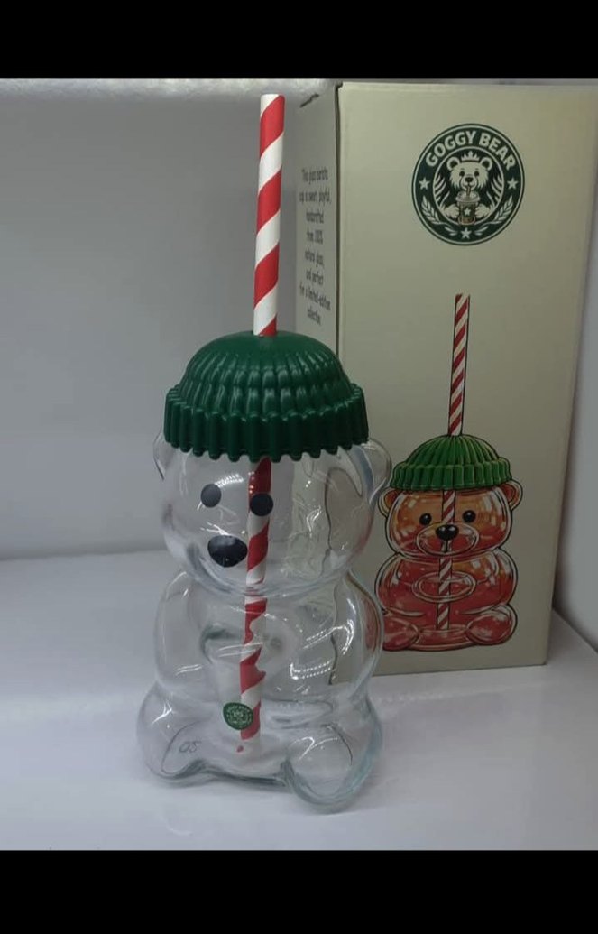 Renkli Ayı Figürlü Bardak ve Pipet - Görsel 3