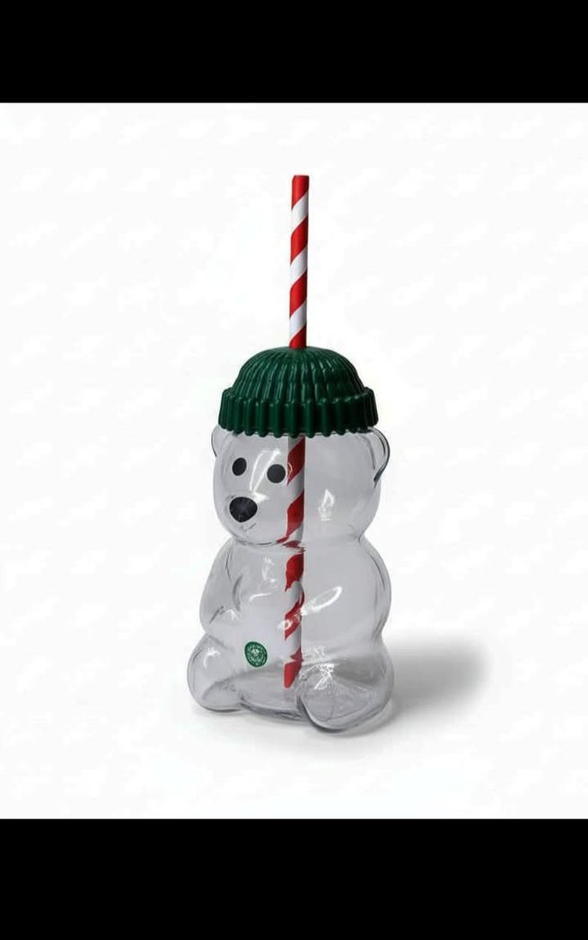 Renkli Ayı Figürlü Bardak ve Pipet - Görsel 4