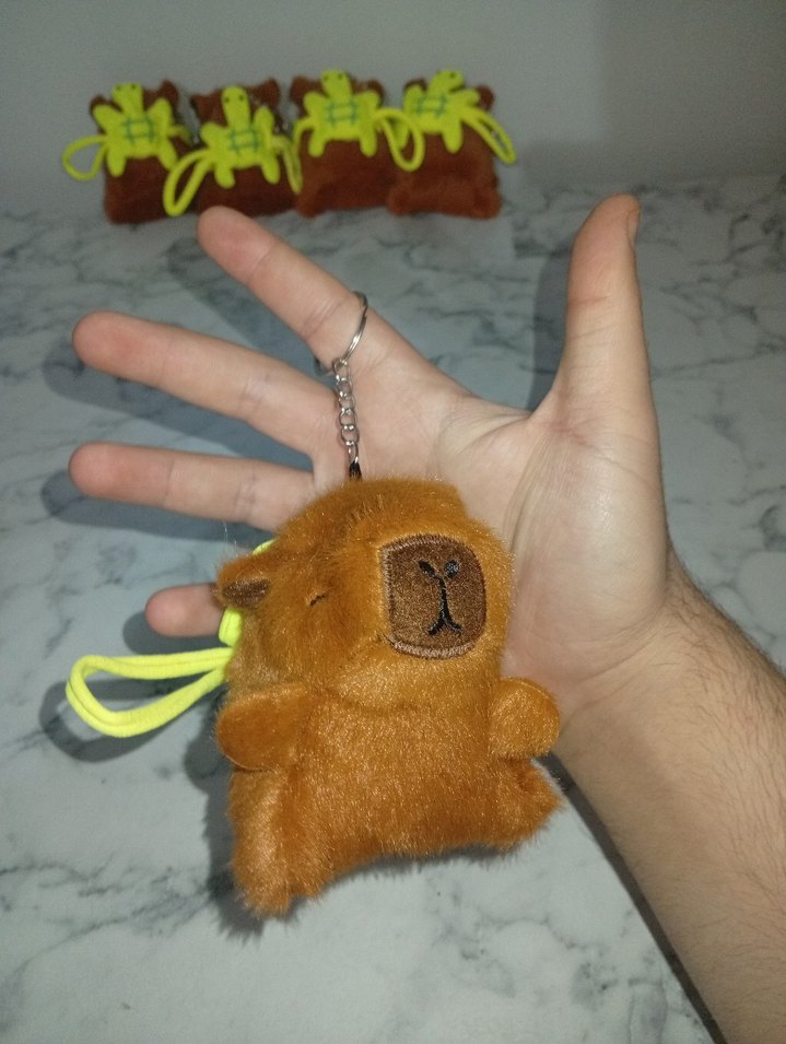 Kapibara yeşil sülüfat Peluş  Anahtarlık - Görsel 2