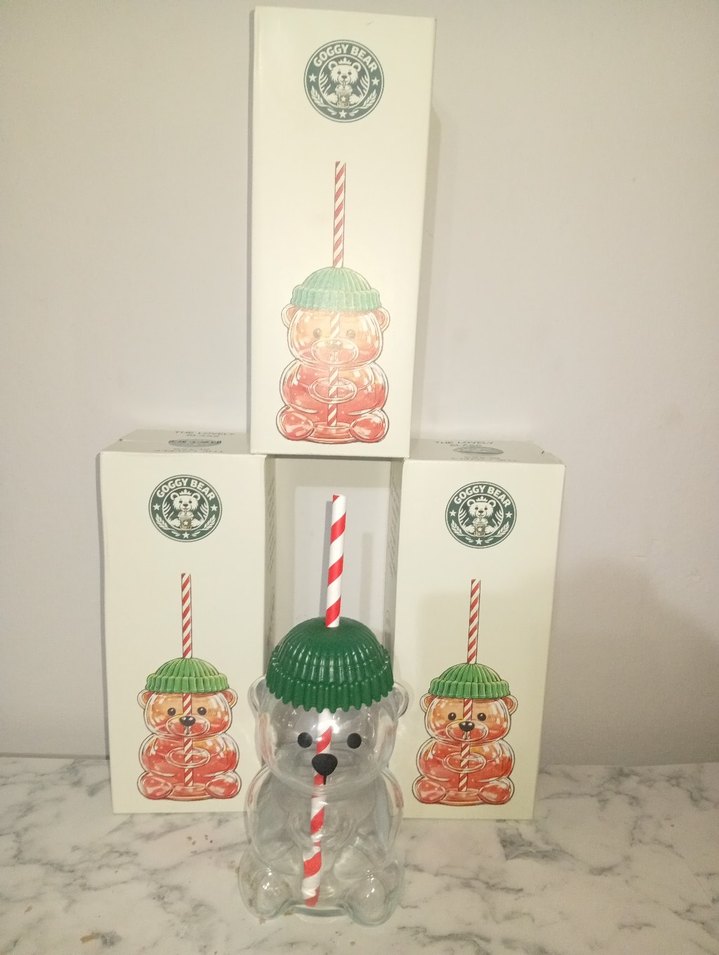 Bearista Renkli Ayı Şekilli Bardak ve Pipet - Görsel 3