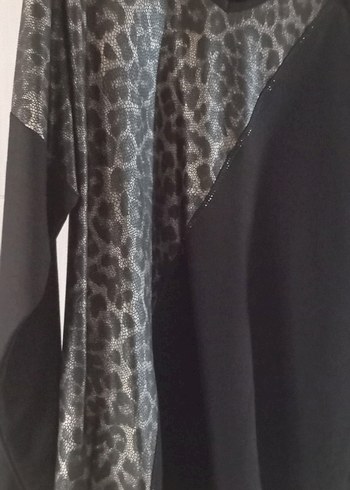 Bir tarafı leopar desenli bluz - Görsel 3