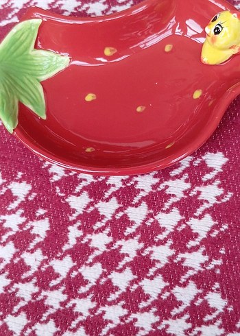 Kırmızı Renkli figürlü tasarım bir kase 2 li - Görsel 2