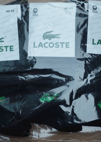 12'Lİ ERKEK LACOSTE PATİK (40-44) BEDEN
PAKETTE 12 SİYAH - Görsel 5