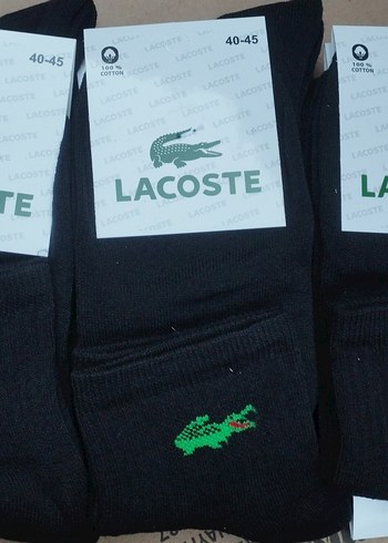 12'Lİ ERKEK LACOSTE PATİK (40-44) BEDEN
PAKETTE 12 SİYAH - Görsel 4