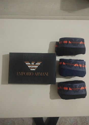 3'lü Emporio Armani Siyah Baskılı Erkek Boxer - Görsel 3