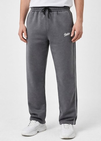 Gri Rahat Kesim Erkek Eşofman Altı - Görsel 2