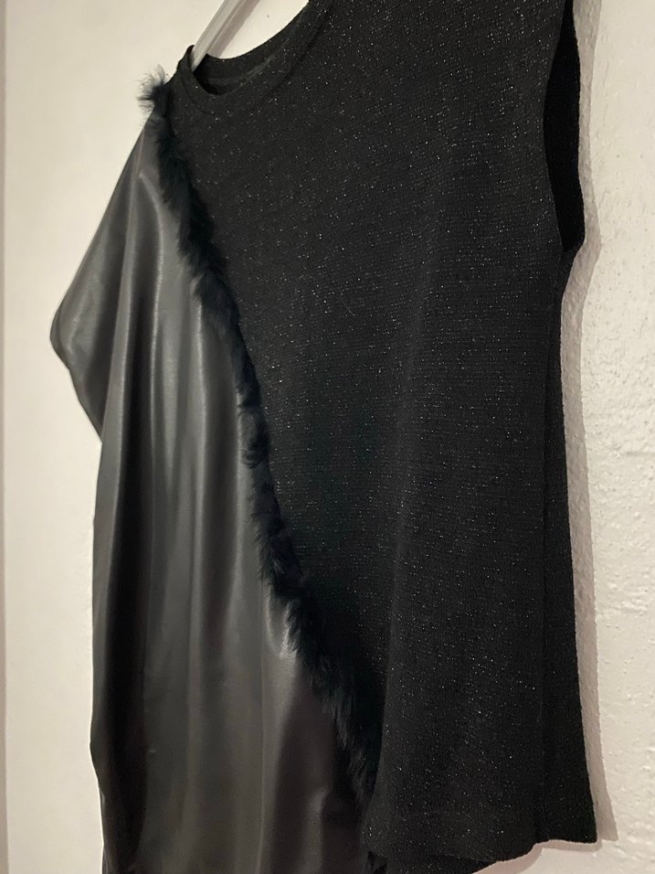 Siyah Drapeli Kadın süveter - Görsel 2