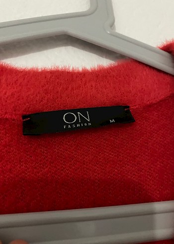 Kırmızı Kemerli Midi Kadın Yelek - Görsel 3