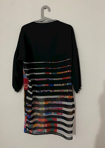 Uzun Desenli Kadın Tunik Fermuarlı - Görsel 3