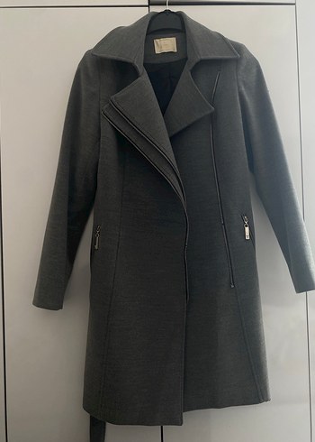 Gri Fermuarlı Kaban - Görsel 2