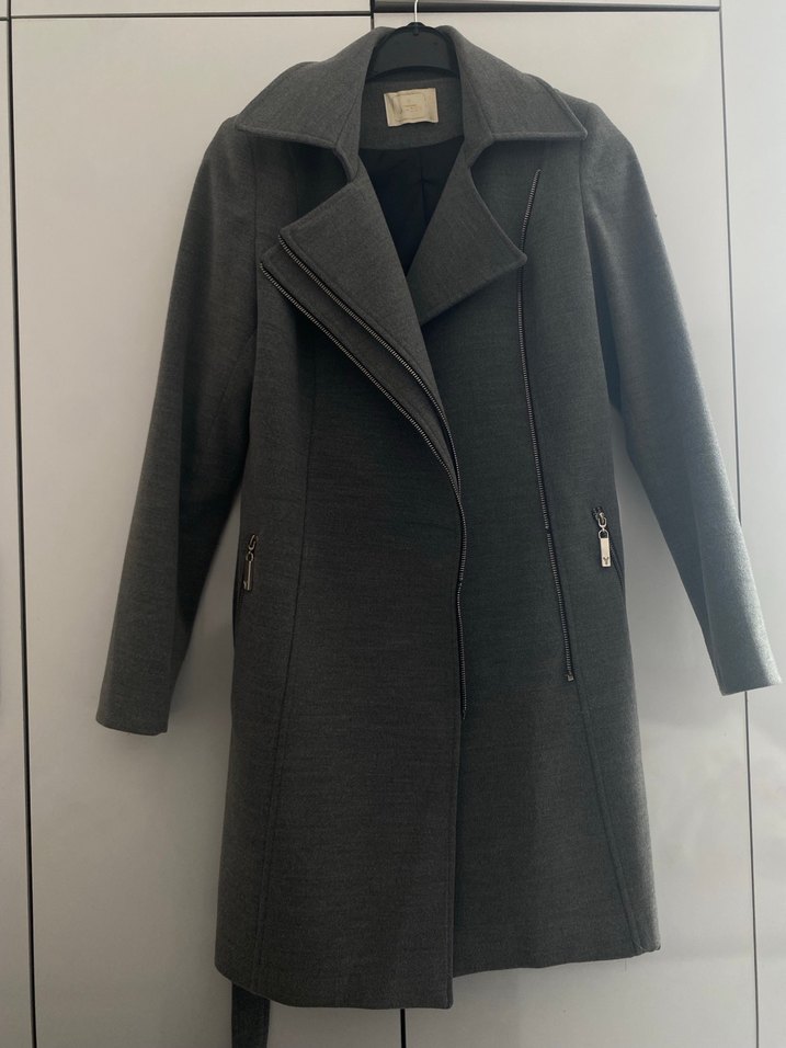 Gri Fermuarlı Kaban - Görsel 2