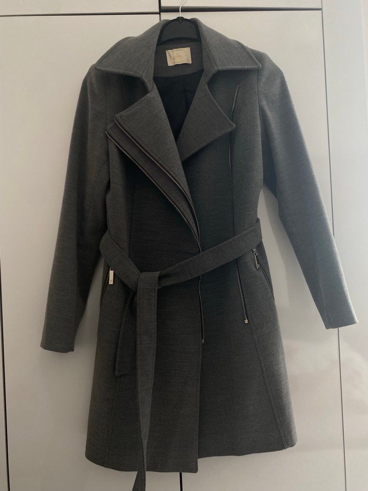 Gri Fermuarlı Kaban - Görsel 3