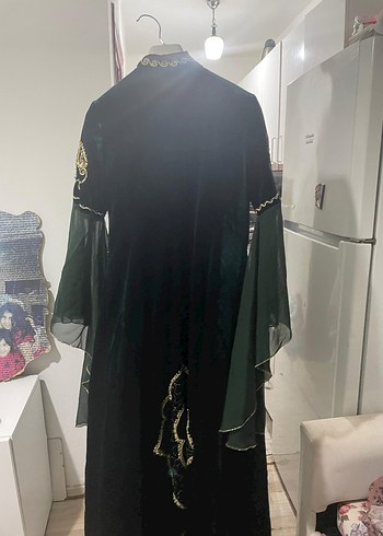 Nakışlı Straplez Uzun Kadın Bindallı - Görsel 4