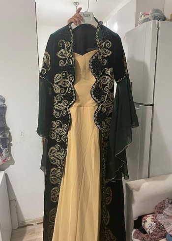 Nakışlı Straplez Uzun Kadın Bindallı - Görsel 2