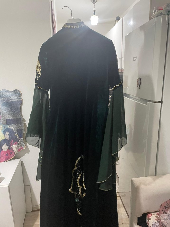 Nakışlı Straplez Uzun Kadın Bindallı - Görsel 4