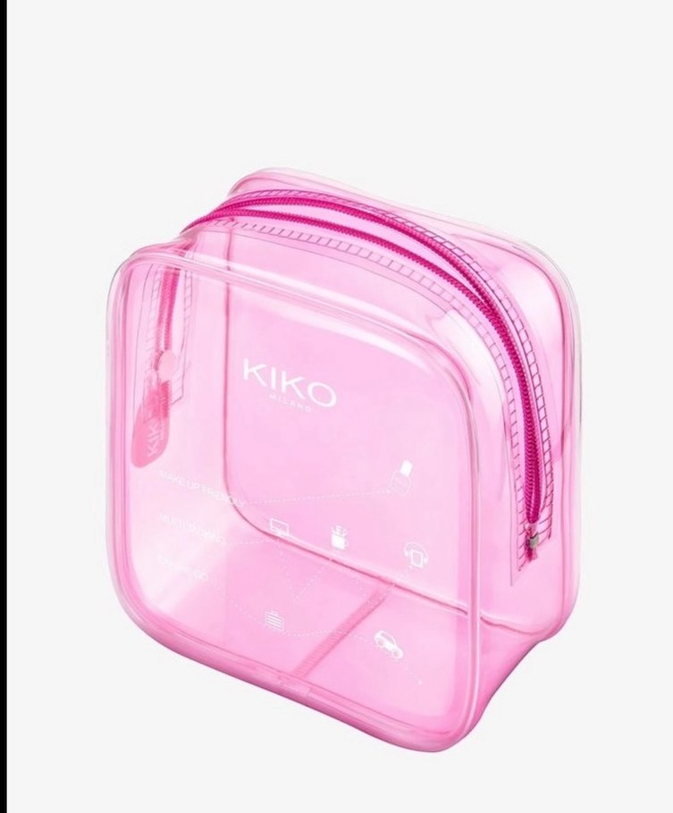 Parlak Pembe Kadın Makyaj Çantası KIKO - Görsel 2