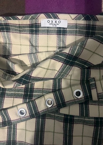 Kareli Kemer Detaylı Kadın Triko Elbise - Görsel 3