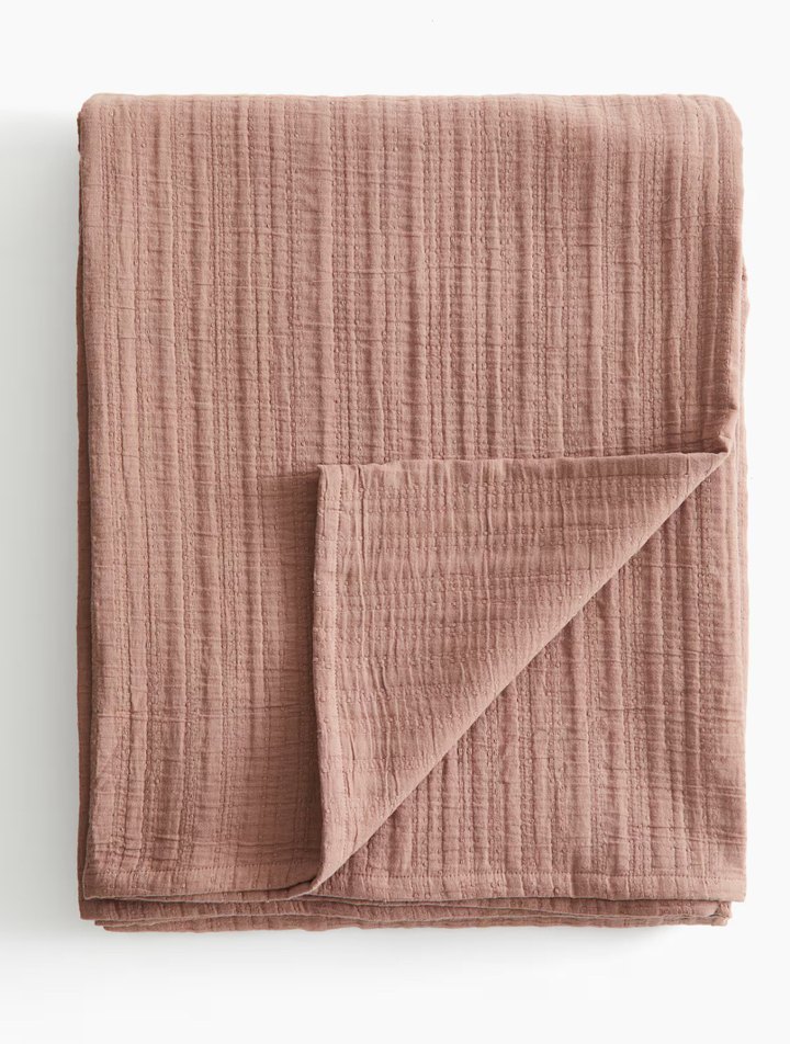 H&M PAMUKLU MUSLİN YATAK ÖRTÜSÜ - Görsel 2