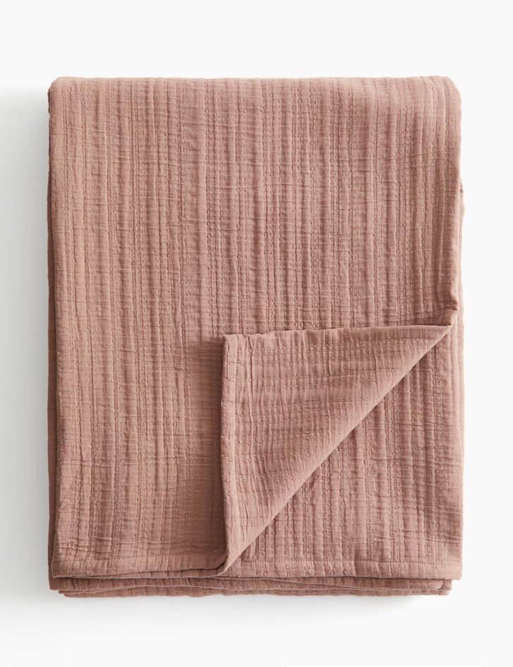 H&M PAMUKLU MUSLİN YATAK ÖRTÜSÜ - Görsel 2