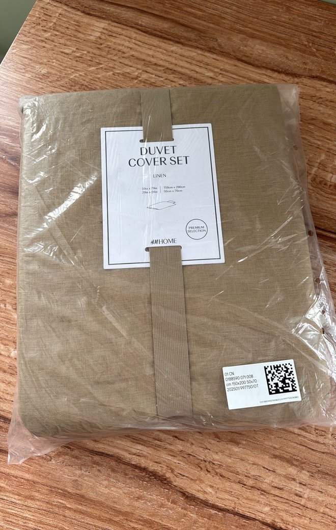 H&M TEK KİŞİLİK KETEN NEVRESİM TAKIMI - Görsel 4