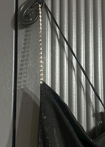 Kısa Siyah Drapeli Kadın Elbise - Görsel 3