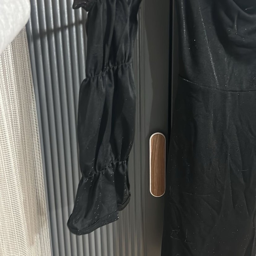 Kısa Siyah Drapeli Kadın Elbise - Görsel 2