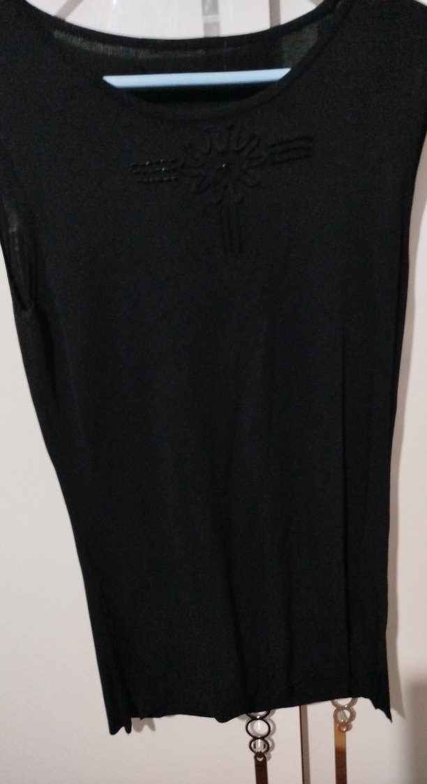 Uzun Siyah Pul İşlemeli Kadın İkili Takım - Görsel 4