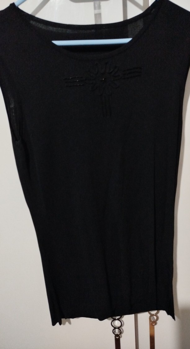 Uzun Siyah Pul İşlemeli Kadın İkili Takım - Görsel 5