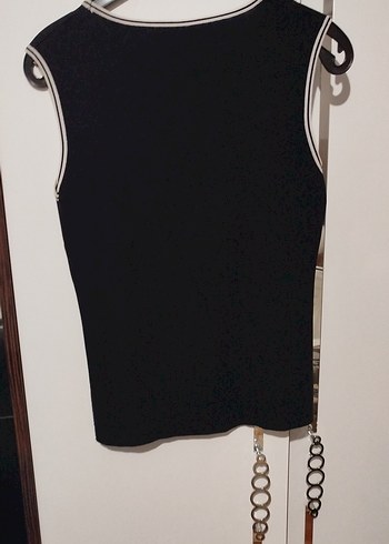 İkili Takım: Kancalı Siyah Nakışlı İnce Ceket ve Kolsuz Buluz - Görsel 7