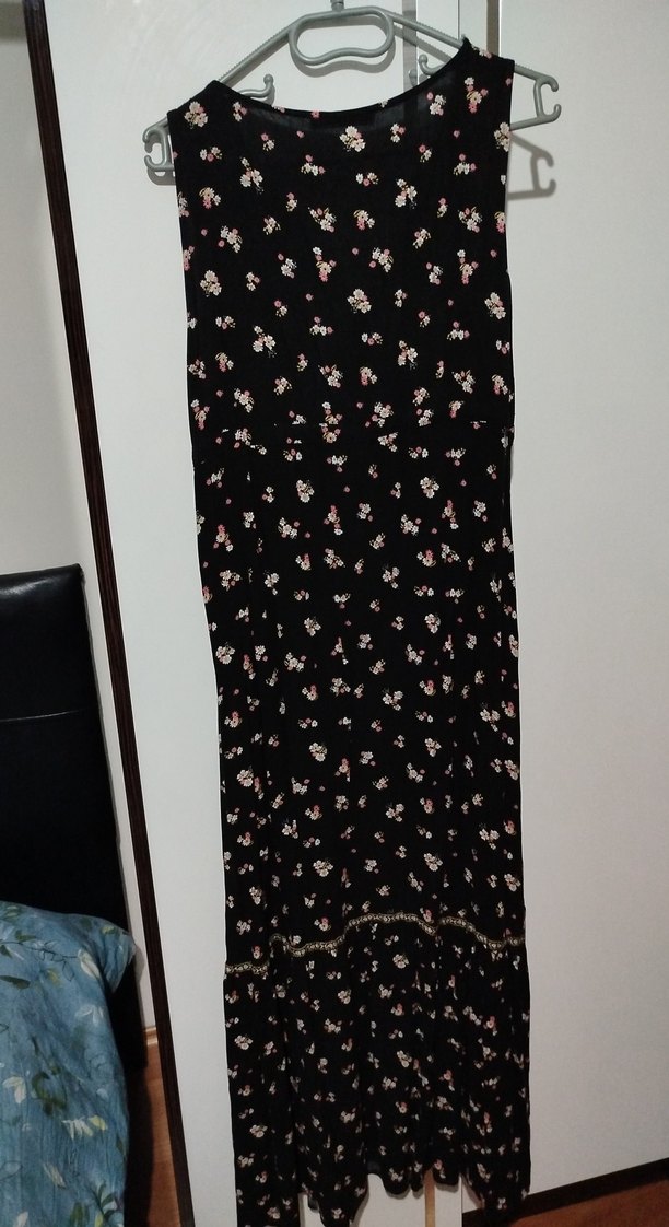 Siyah Uzun BohemTarz Elbise - Görsel 3