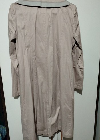 Açık Pembe Düğmeli Uzun Kadın Trençkot - Görsel 4