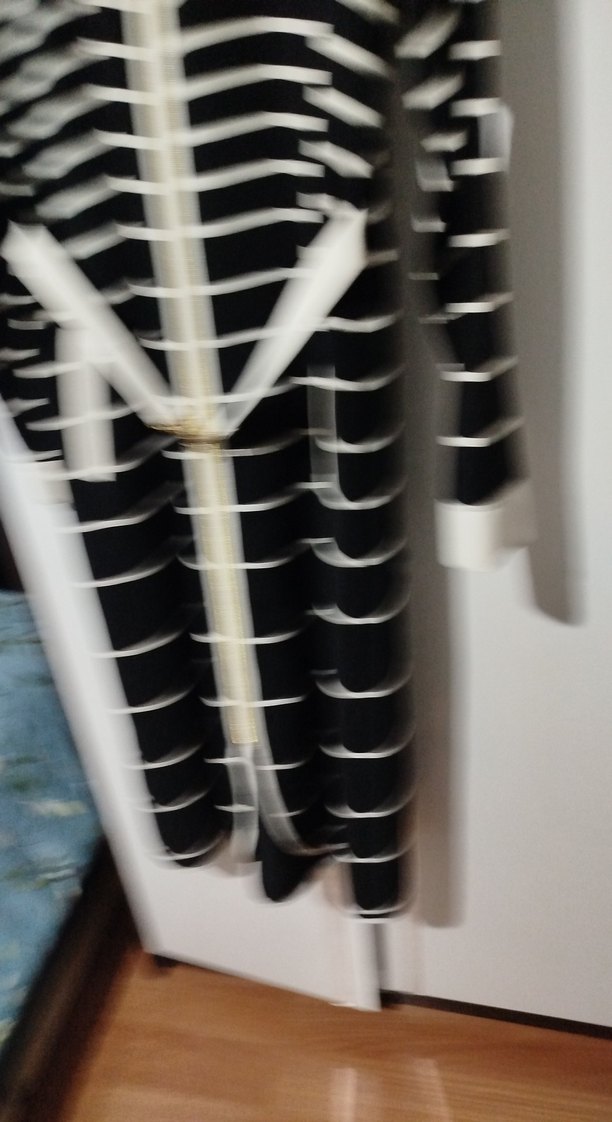 Çizgili Siyah Uzun Kap - Görsel 5